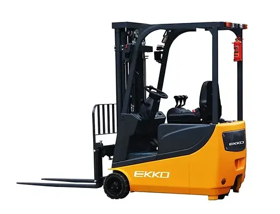 EKKO EK15A 3 Wheel Electric Forklift, 3300 lb Cap., 177" Lift Ht., Side Shift